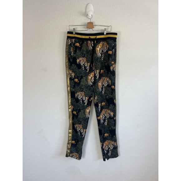 Victorious Mens Green Floral Tiger Track Pants & Jacket Track Suit Set Size 2X - Picture 4 of 16